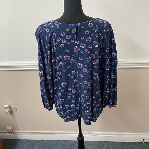 Ana Navy Floral Blouse - Picture 3 of 3